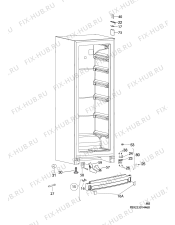 Взрыв-схема холодильника Rex Electrolux EUF2949AFX - Схема узла C10 Cabinet